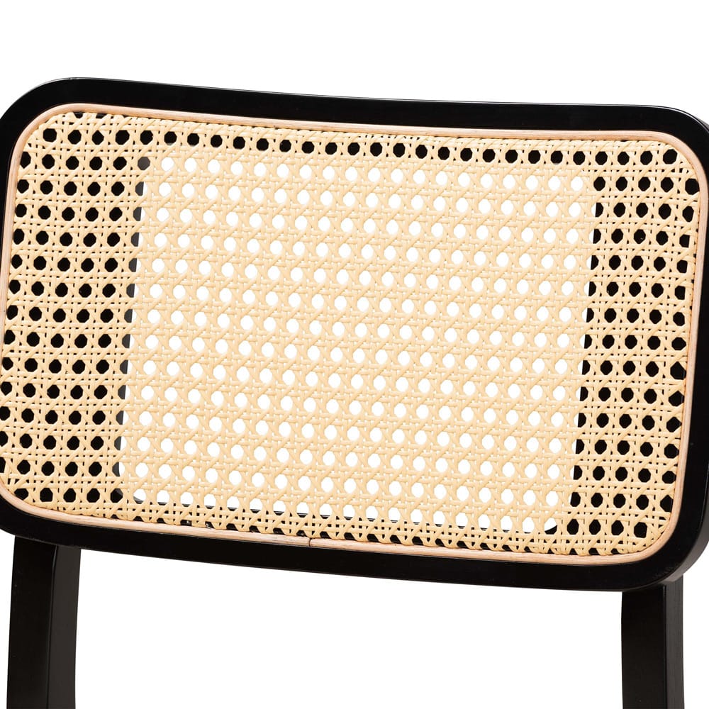 Baxton Studio - Dannon Set of 2 Dining Chairs in Cream/Black/Light Brown - CS001C-Black/Cream-DC-2PK view 4