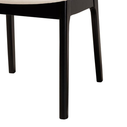 Baxton Studio - Dannon Set of 2 Dining Chairs in Cream/Black/Light Brown - CS001C-Black/Cream-DC-2PK view 5