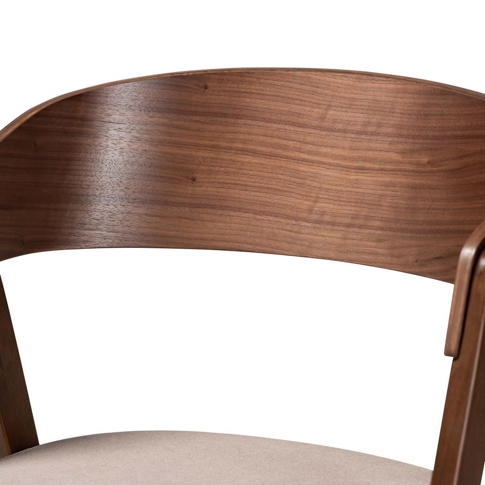 Baxton Studio - Danton Dining Set in Beige/Walnut Brown - WM1900B-Latte/Walnut-5PC Dining Set view 5