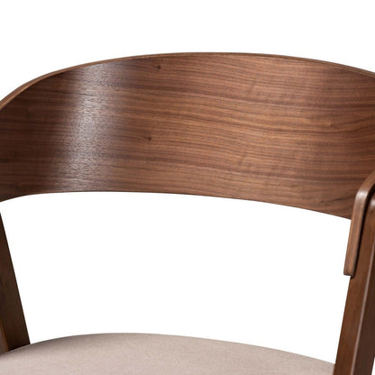 Baxton Studio - Danton Dining Set in Beige/Walnut Brown - WM1900B-Latte/Walnut-5PC Dining Set view 5