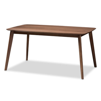 Baxton Studio - Danton Dining Set in Grey/Walnut Brown - WM1900B-Smoke/Walnut-5PC Dining Set view 3