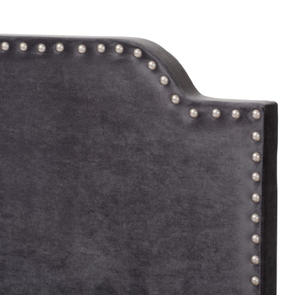 Baxton Studio - Darcy King Size Bed in Dark Grey - Darcy-Grey-King view 4