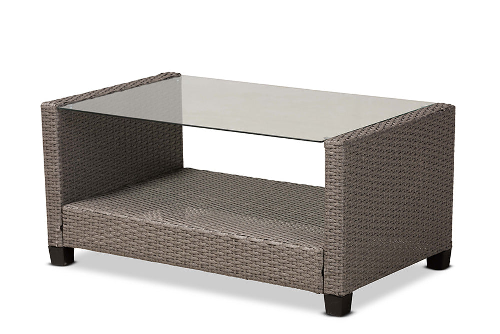 Baxton Studio - Darian Patio Set - MLM-210606-Dark Grey view 2