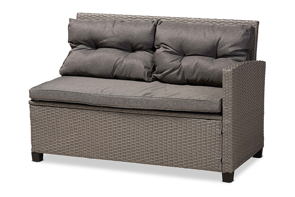 Baxton Studio - Darian Patio Set - MLM-210606-Dark Grey view 4