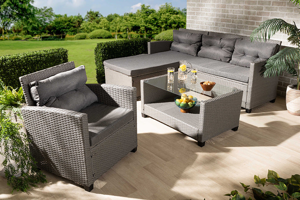 Baxton Studio - Darian Patio Set - MLM-210606-Dark Grey view 5