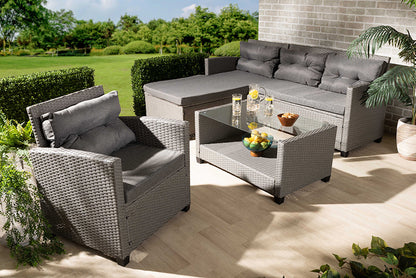 Baxton Studio - Darian Patio Set - MLM-210606-Dark Grey view 5