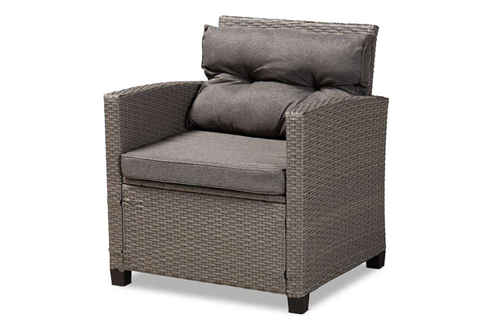 Baxton Studio - Darian Patio Set - MLM-210606-Dark Grey view 6