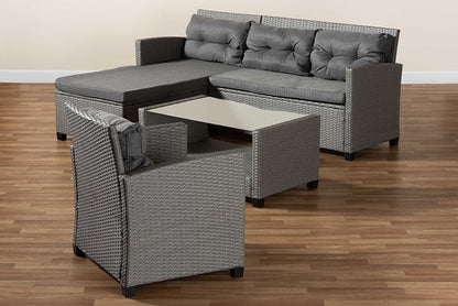 Baxton Studio - Darian Patio Set - MLM-210606-Dark Grey view 9