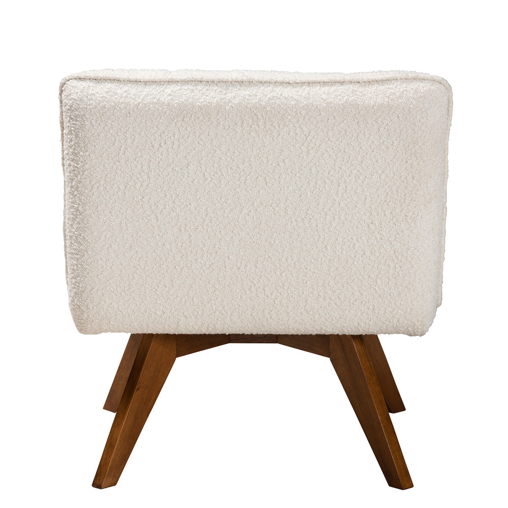 Baxton Studio - Darielle Chair in White/Walnut Brown - BBT5453-Maya-Cream/Walnut-CC view 4