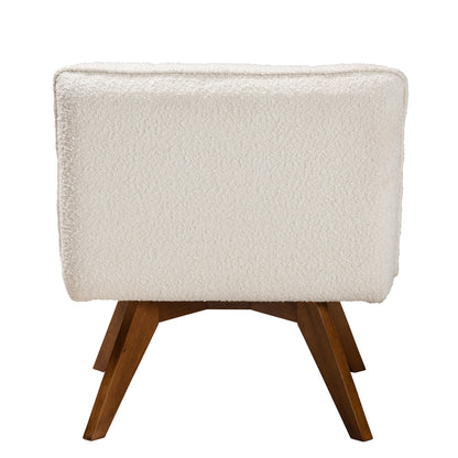 Baxton Studio - Darielle Chair in White/Walnut Brown - BBT5453-Maya-Cream/Walnut-CC view 4