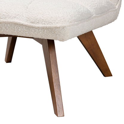 Baxton Studio - Darielle Chair in White/Walnut Brown - BBT5453-Maya-Cream/Walnut-CC view 6