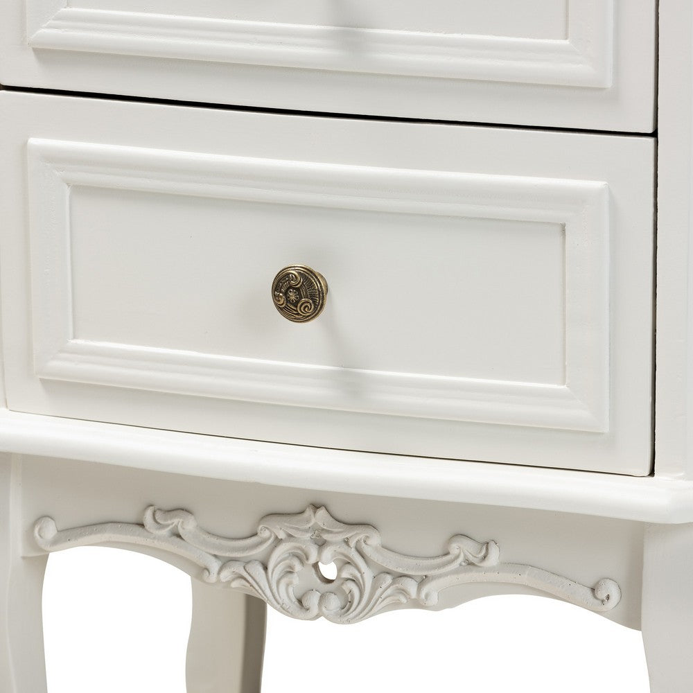 Baxton Studio - Darlene End Table in White/Cherry Brown - JY-132054-2 DW ET view 5