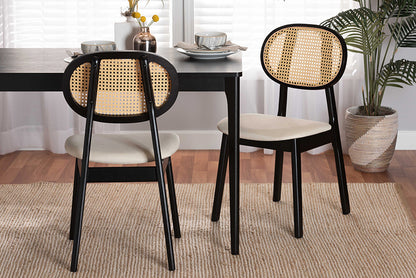Baxton Studio - Darrion Dining Chair Set of 2 - CS004C-Black/Cream-DC-2PK view 5
