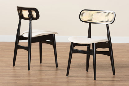 Baxton Studio - Darrion Dining Chair Set of 2 - CS004C-Black/Cream-DC-2PK view 8