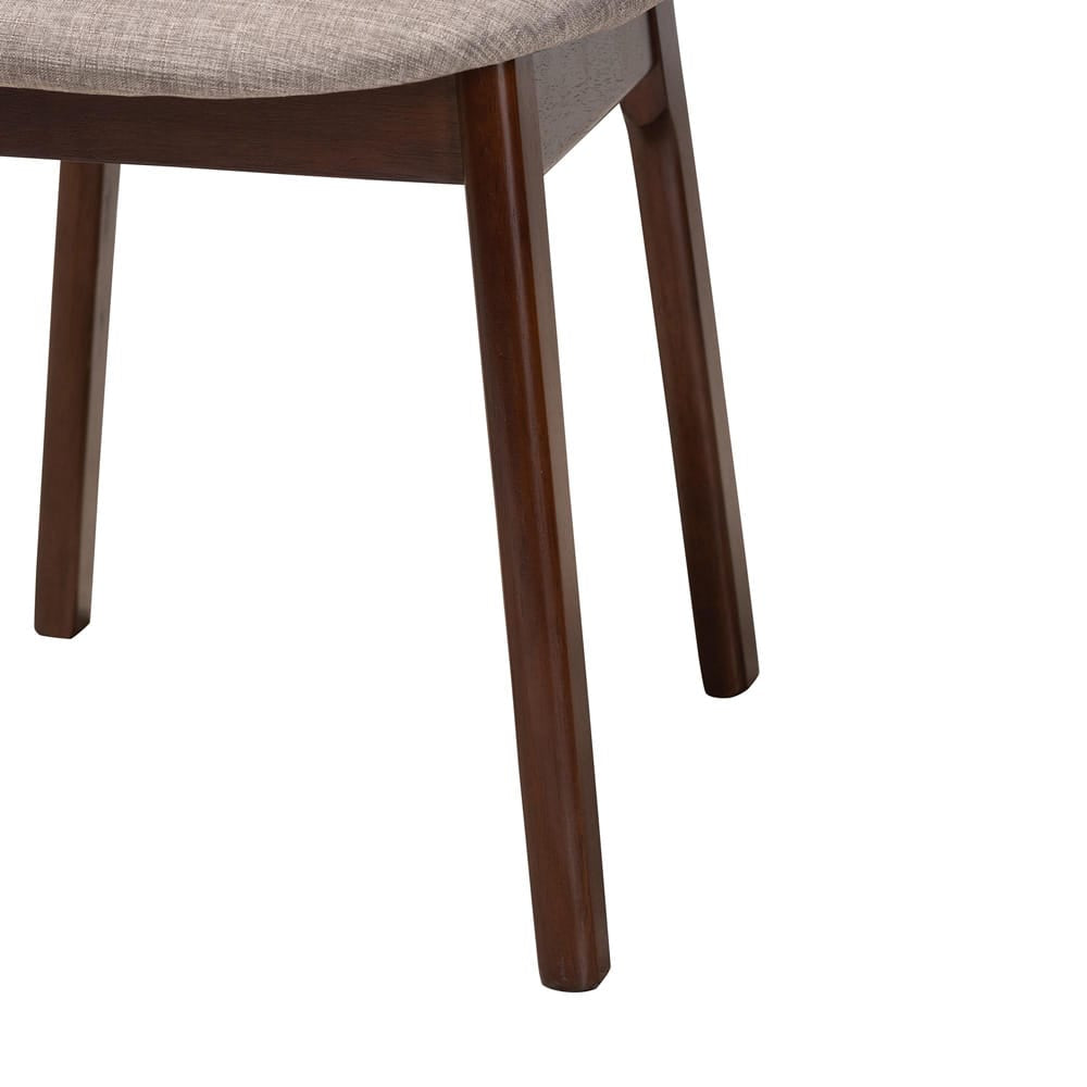 Baxton Studio - Darrion Dining Set in Grey/Walnut Brown/Light Brown - CS004C-Walnut/Light Grey-7PC Dining Set view 6