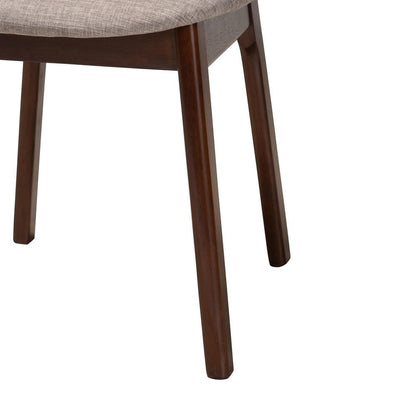 Baxton Studio - Darrion Set of 2 Dining Chairs in Grey/Walnut Brown/Light Brown - CS004C-Walnut/Light Grey-DC-2PK view 5