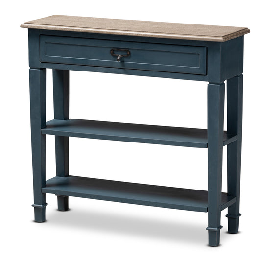 Baxton Studio - Dauphine Console Table in Blue/Oak - CHR10VM/M B-C-Blue Spruce view 1