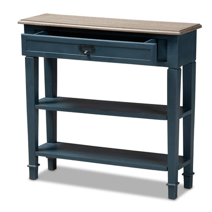 Baxton Studio - Dauphine Console Table in Blue/Oak - CHR10VM/M B-C-Blue Spruce view 2