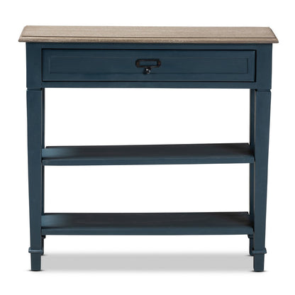 Baxton Studio - Dauphine Console Table in Blue/Oak - CHR10VM/M B-C-Blue Spruce view 3