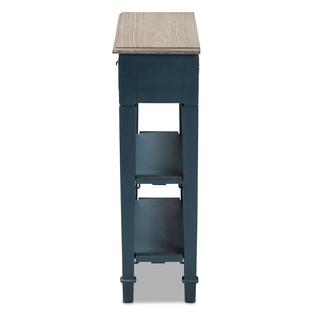 Baxton Studio - Dauphine Console Table in Blue/Oak - CHR10VM/M B-C-Blue Spruce view 4