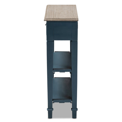 Baxton Studio - Dauphine Console Table in Blue/Oak - CHR10VM/M B-C-Blue Spruce view 4