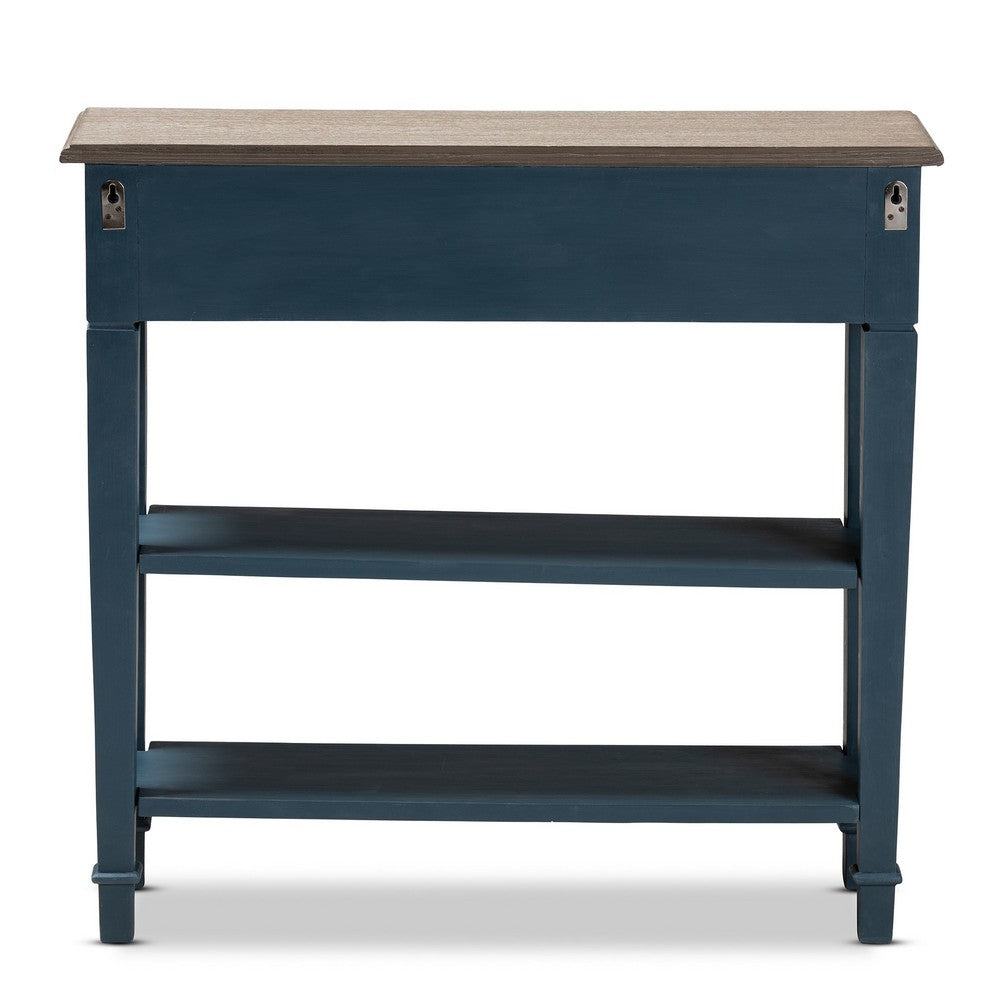 Baxton Studio - Dauphine Console Table in Blue/Oak - CHR10VM/M B-C-Blue Spruce view 5