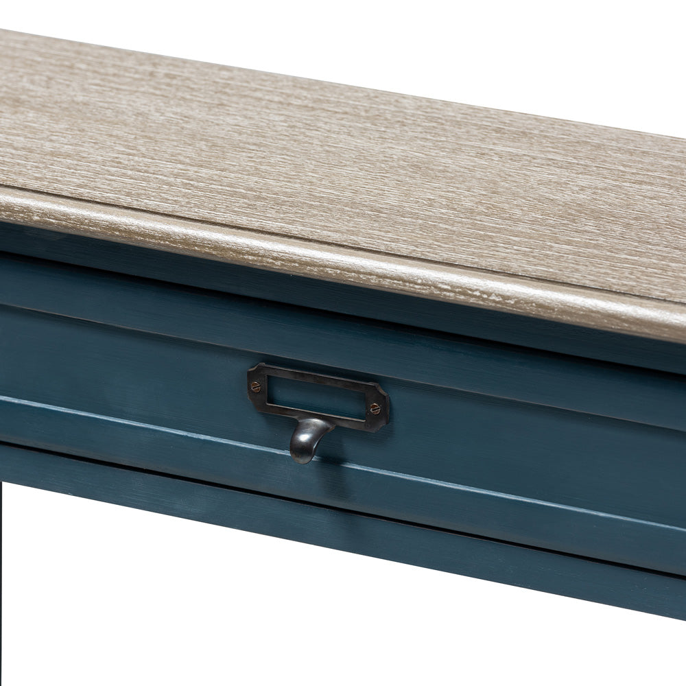 Baxton Studio - Dauphine Console Table in Blue/Oak - CHR10VM/M B-C-Blue Spruce view 6