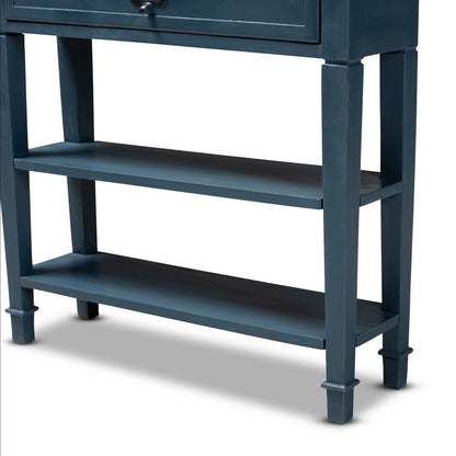 Baxton Studio - Dauphine Console Table in Blue/Oak - CHR10VM/M B-C-Blue Spruce view 7