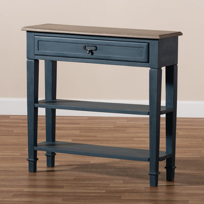 Baxton Studio - Dauphine Console Table in Blue/Oak - CHR10VM/M B-C-Blue Spruce view 9