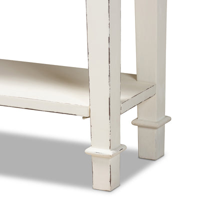 Baxton Studio - Dauphine Console Table in White/Light Brown - CHR10VM/M B-C view 6