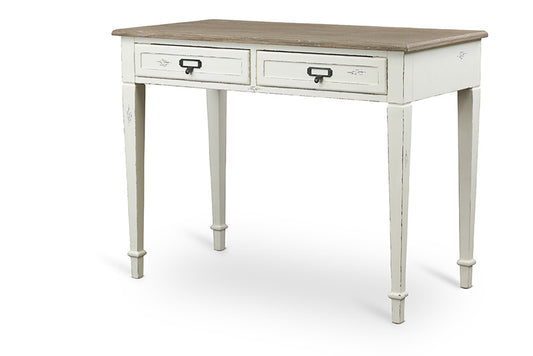 Baxton Studio - Dauphine Desk in White/Light Brown - CHR4VM/M B-CA view 1