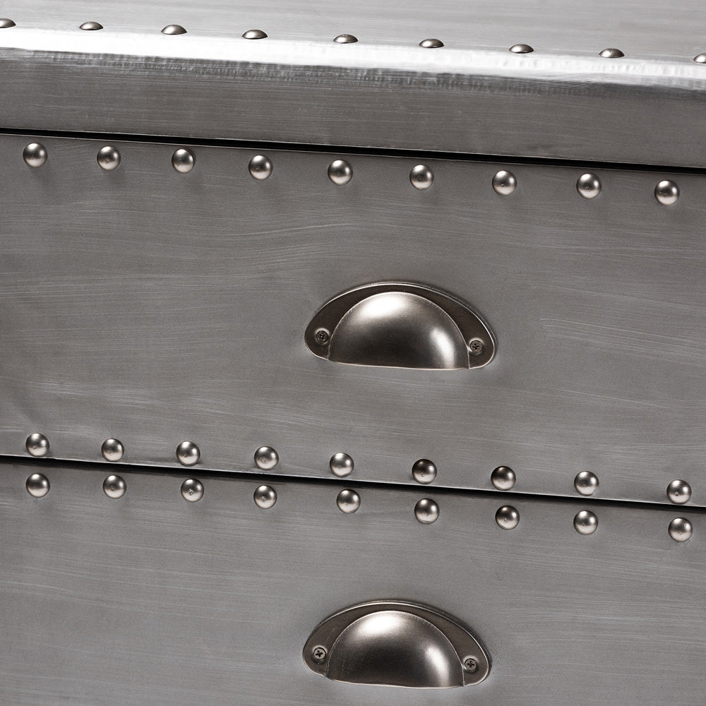 Baxton Studio - Davet Chest in Silver - JY17B167-Silver-Cabinet view 6
