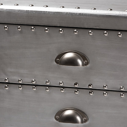 Baxton Studio - Davet Chest in Silver - JY17B167-Silver-Cabinet view 6
