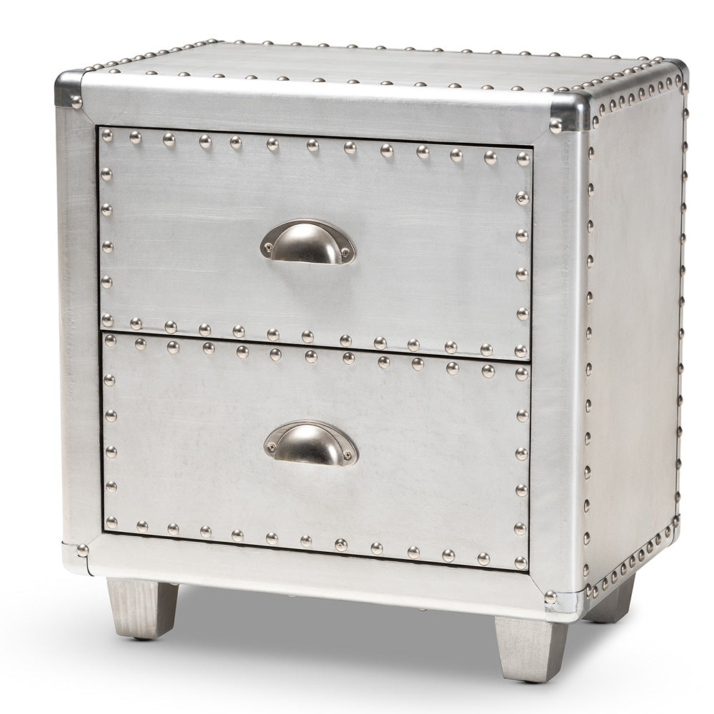 Baxton Studio - Davet End Table in Silver - JY17B170-Silver-ET view 1