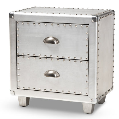 Baxton Studio - Davet End Table in Silver - JY17B170-Silver-ET view 1