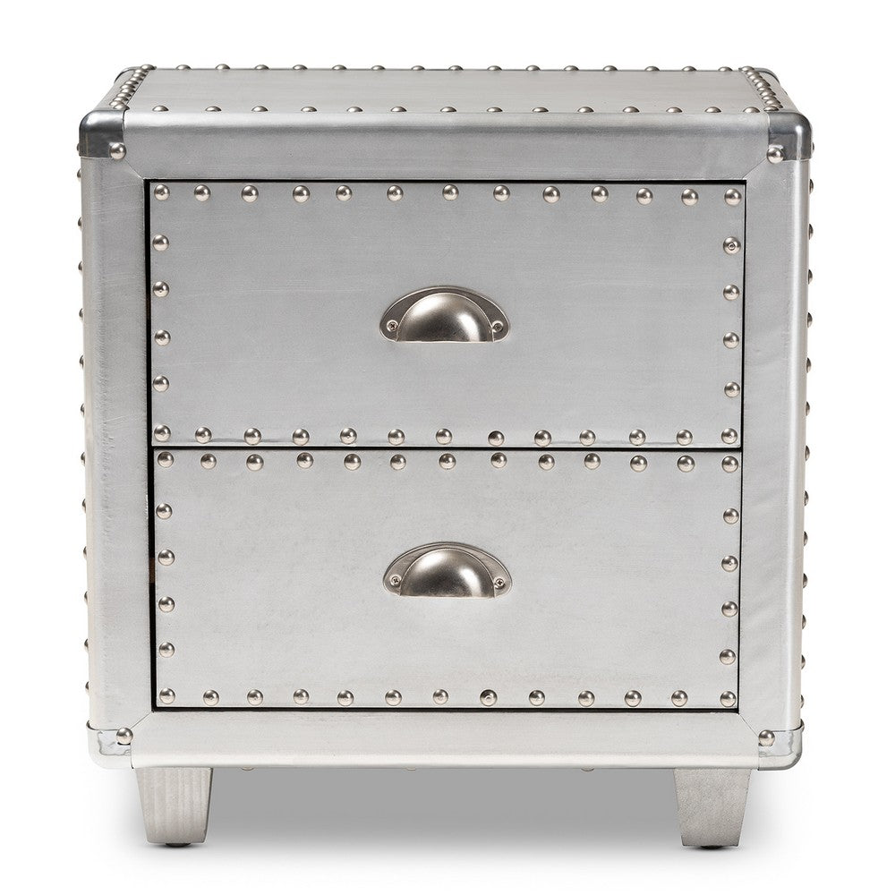 Baxton Studio - Davet End Table in Silver - JY17B170-Silver-ET view 3