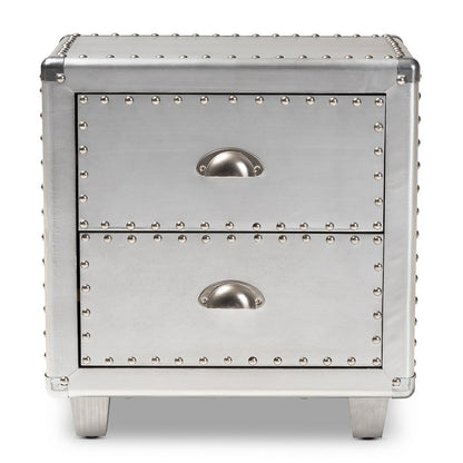 Baxton Studio - Davet End Table in Silver - JY17B170-Silver-ET view 3