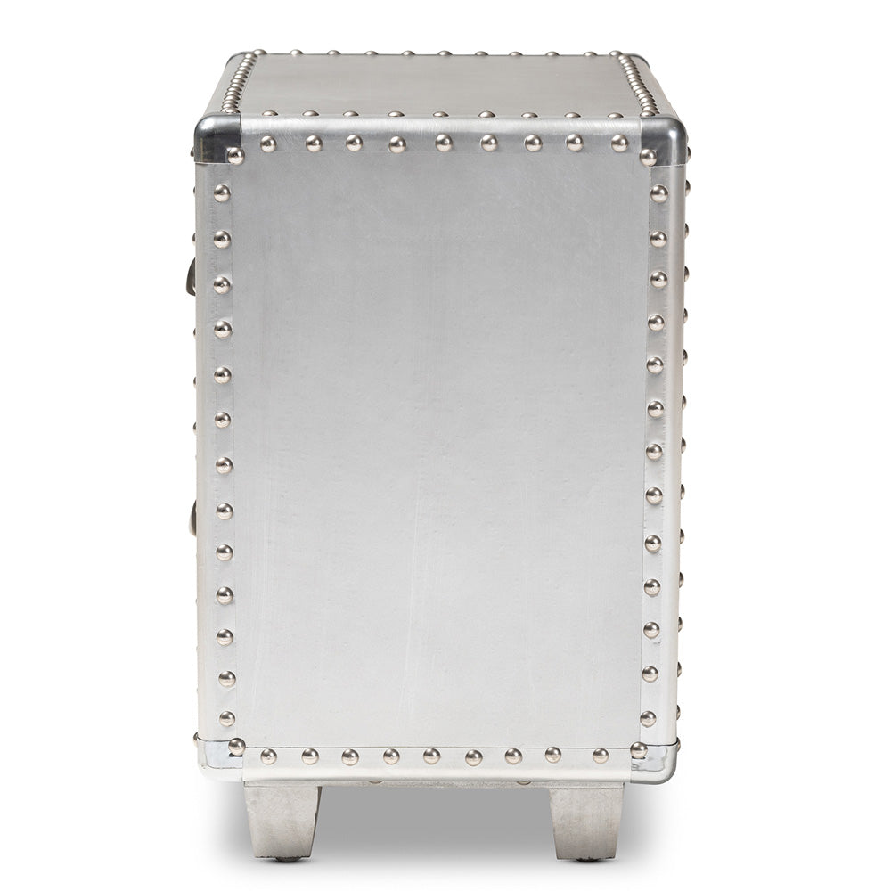 Baxton Studio - Davet End Table in Silver - JY17B170-Silver-ET view 4