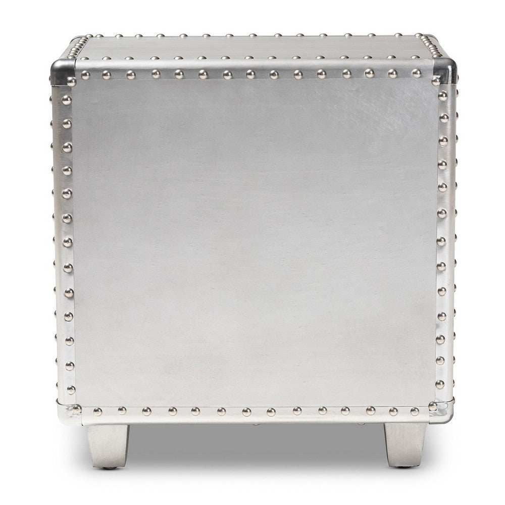 Baxton Studio - Davet End Table in Silver - JY17B170-Silver-ET view 5