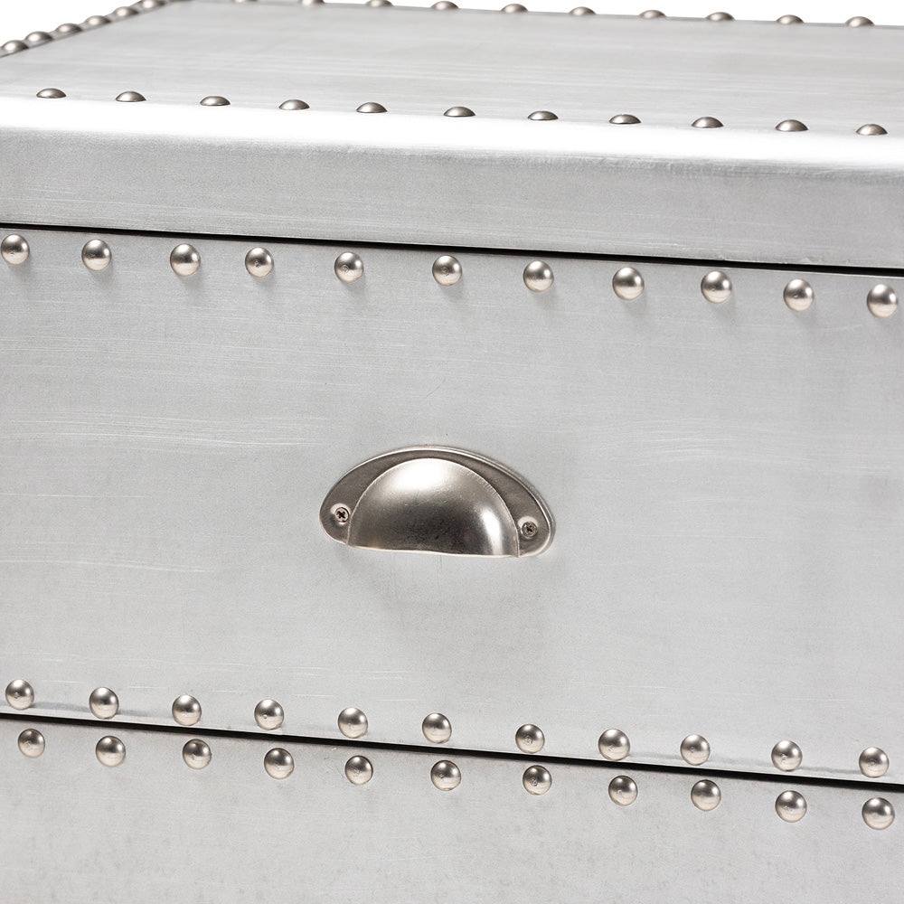 Baxton Studio - Davet End Table in Silver - JY17B170-Silver-ET view 6