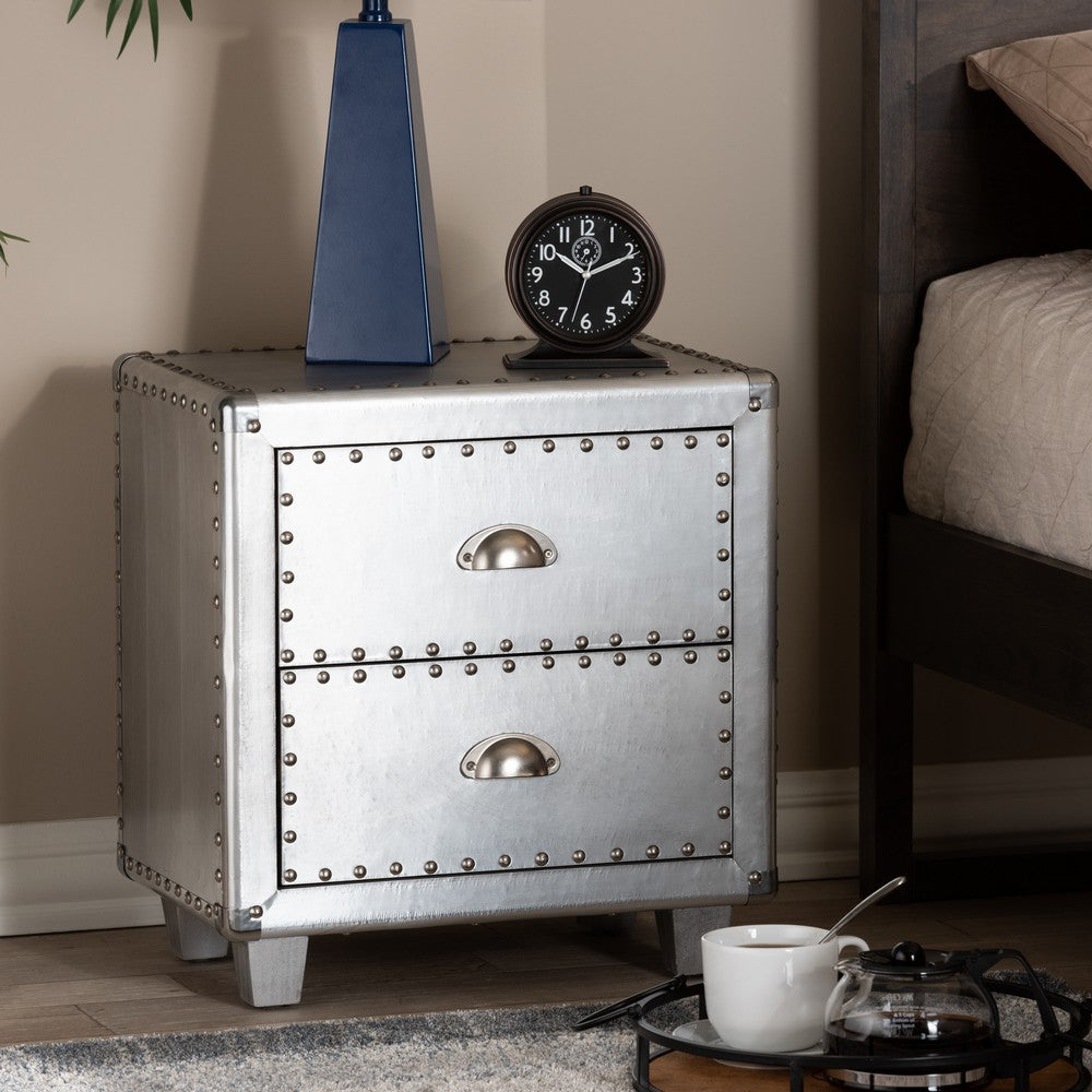 Baxton Studio - Davet End Table in Silver - JY17B170-Silver-ET view 7