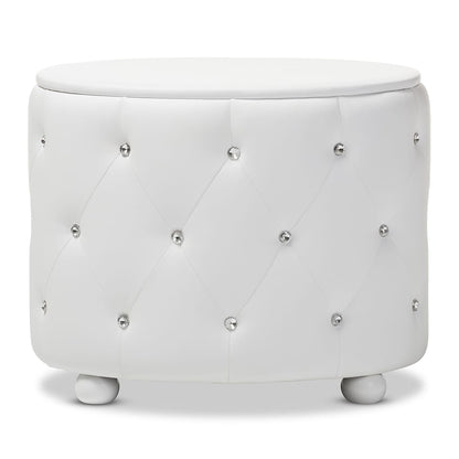 Baxton Studio - Davina Nightstand in White - BBT3119-White NS view 5