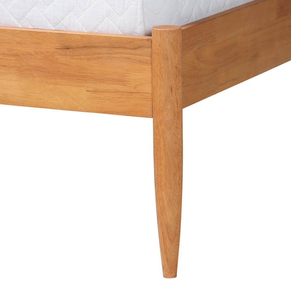Baxton Studio - Dawson Queen Size Bed in Cream/Walnut Brown - MG0238-1-NT Oak/Cream 3001-Queen view 5