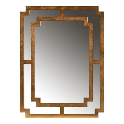 Baxton Studio - Dayana Mirror in Antique Gold/Mirror - RXW-8460 view 1