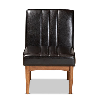Baxton Studio - Daymond Dining Chair in Dark Brown/Walnut Brown - BBT8051.12-Dark Brown/Walnut-CC view 2