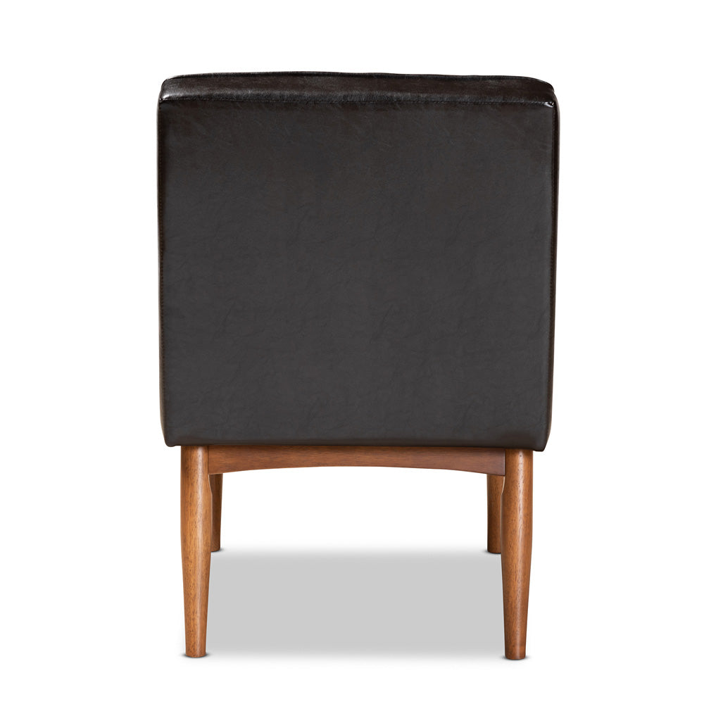 Baxton Studio - Daymond Dining Chair in Dark Brown/Walnut Brown - BBT8051.12-Dark Brown/Walnut-CC view 4