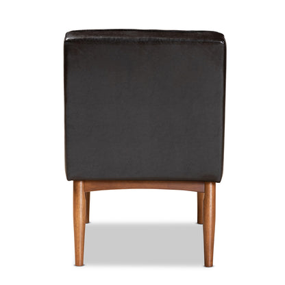 Baxton Studio - Daymond Dining Chair in Dark Brown/Walnut Brown - BBT8051.12-Dark Brown/Walnut-CC view 4