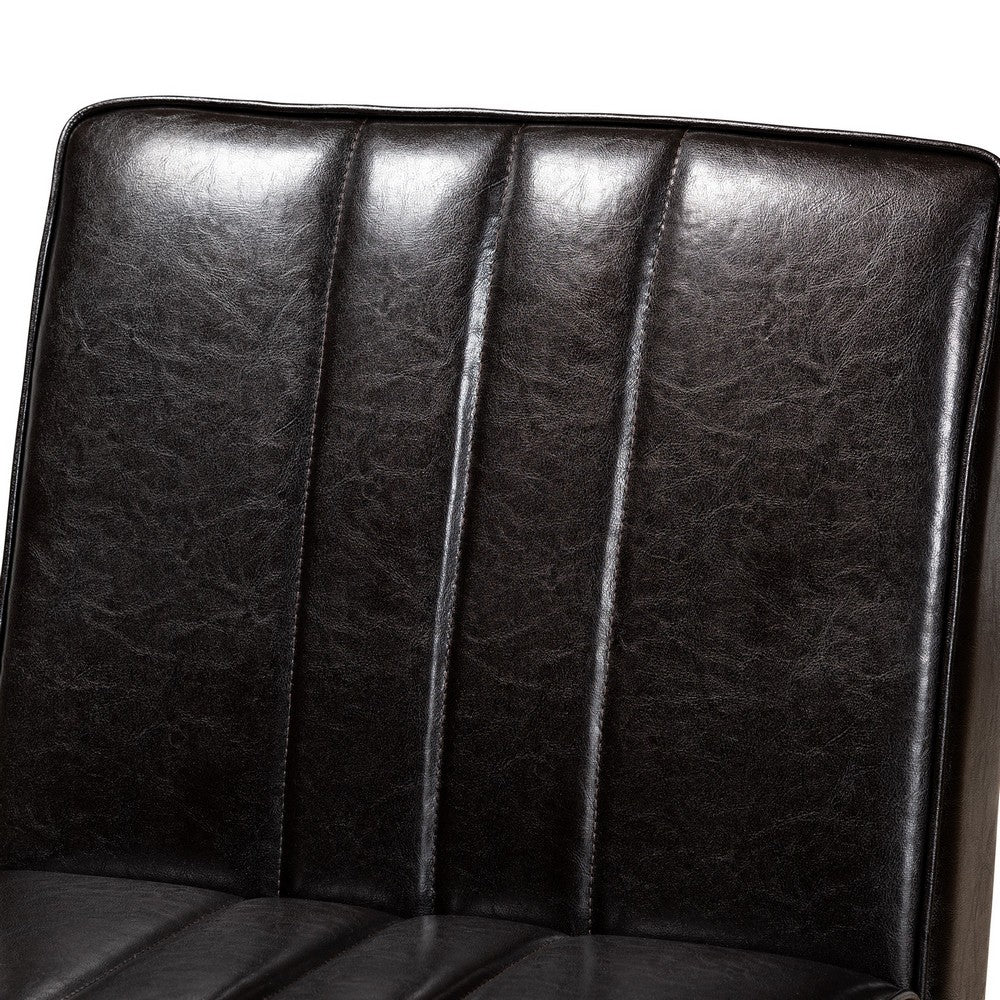 Baxton Studio - Daymond Dining Chair in Dark Brown/Walnut Brown - BBT8051.12-Dark Brown/Walnut-CC view 5