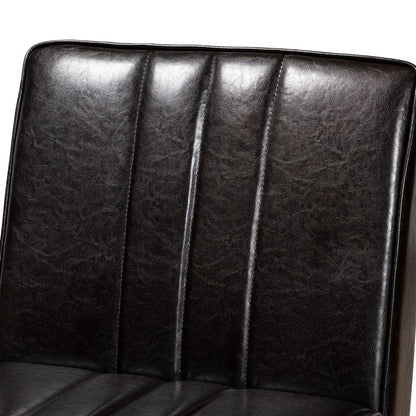 Baxton Studio - Daymond Dining Chair in Dark Brown/Walnut Brown - BBT8051.12-Dark Brown/Walnut-CC view 5