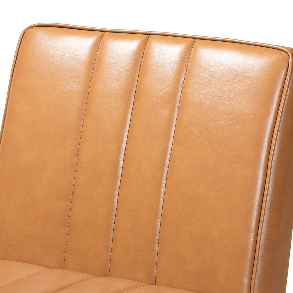 Baxton Studio - Daymond Dining Chair in Tan/Walnut Brown - BBT8051.12-Tan/Walnut-CC view 5